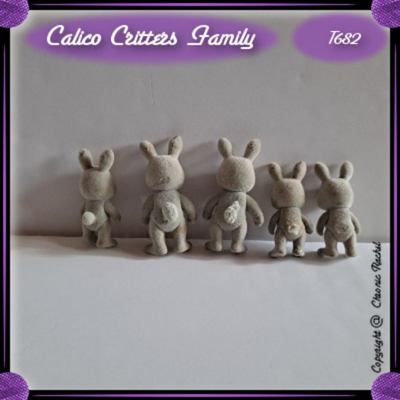 Grey Babblebrook Rabbit Family - Picture 3 of 8